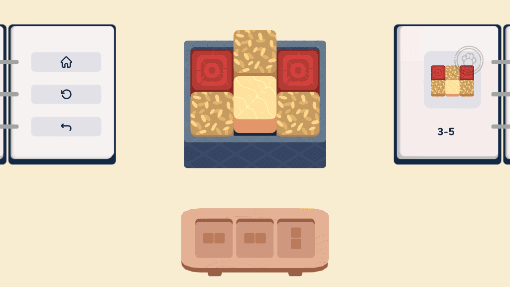 Puzzle game interface with icons and tiles, ideal for Steam puzzle games in 2026.