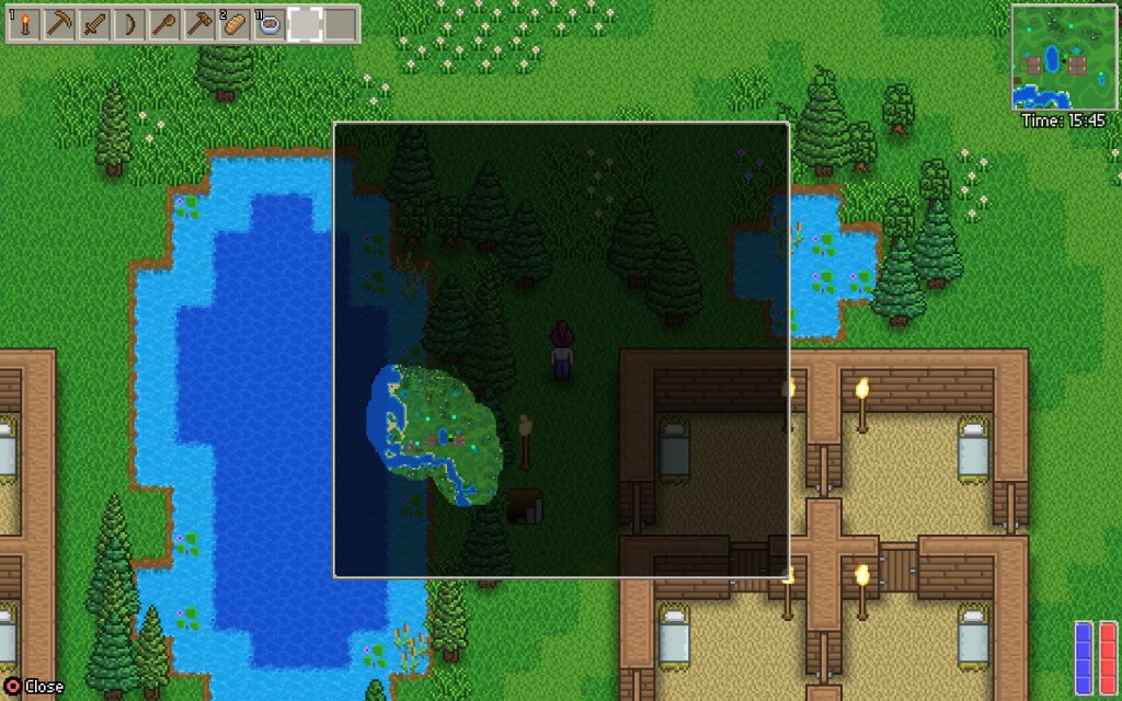 Delverium Steam game screenshot of the overworld map, mostly greyed out