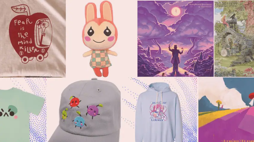 Cute plush bunny and cozy game merchandise for gamers.